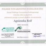 Członek Polskiego Towarzystwa Podologicznego PrzyjacielStop 2012